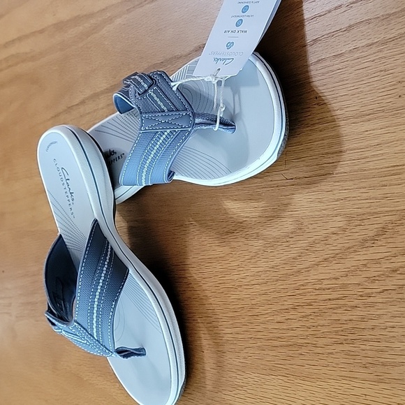 Women's Clarks Cloudsteppers Brinkley Jazz Sandals, Blue/Gray, Size 6, NWT - Picture 7 of 16